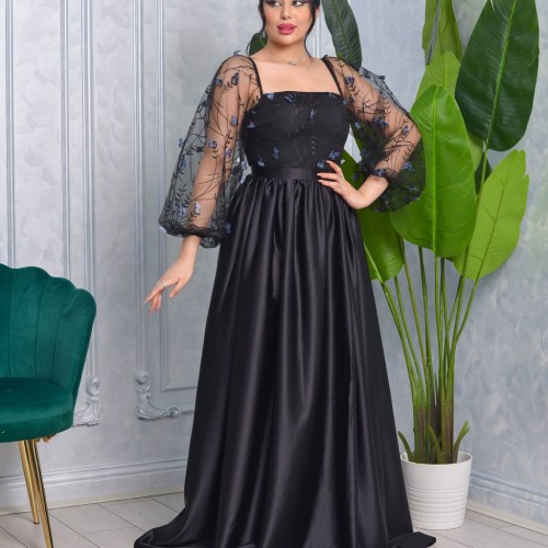 181021 TOPTAN SİYAH ABİYE toptan bayan giyim