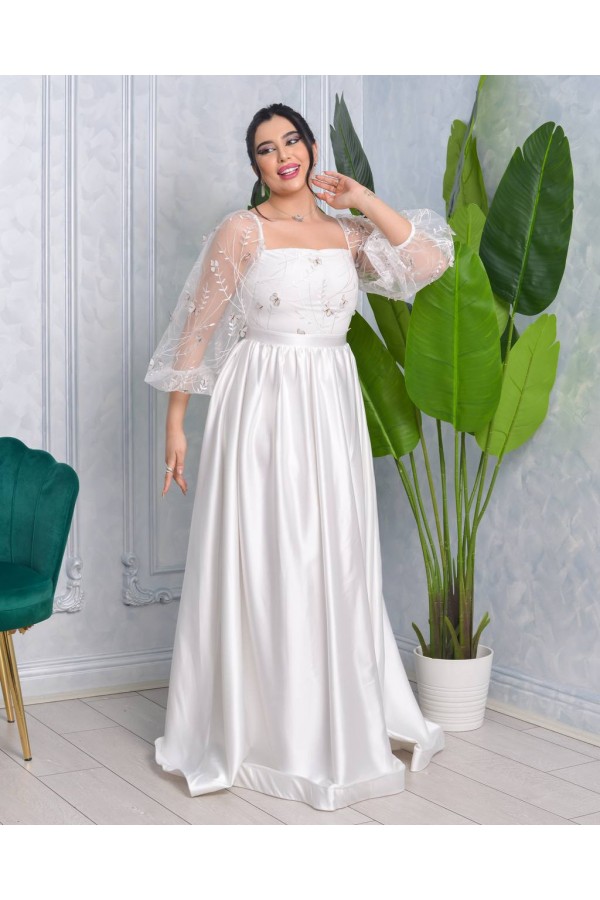 181024 белый Вечернее платье