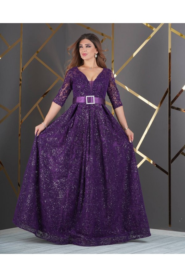 181031 фіолетовий Вечірня сукня