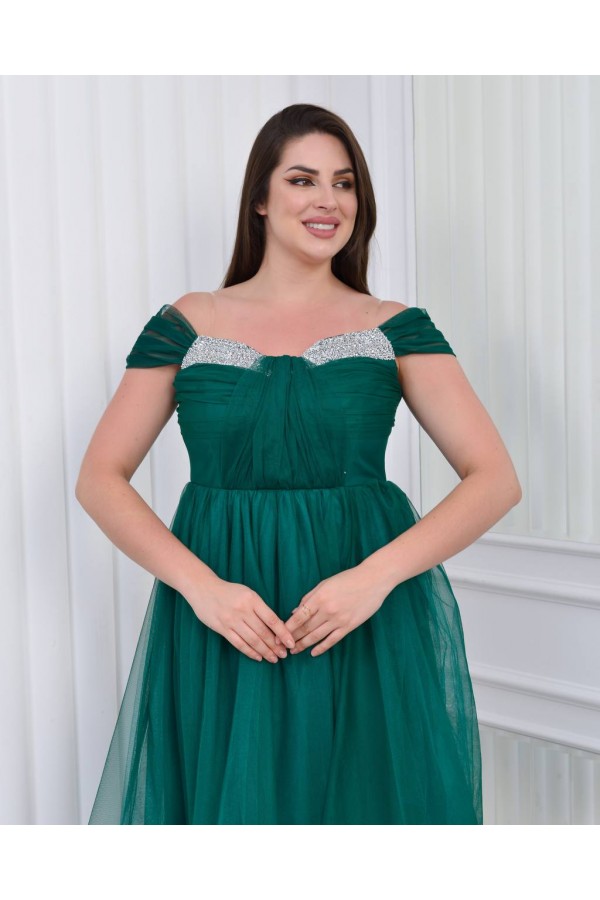 181035 الزمرد الأخضر فستان المساء