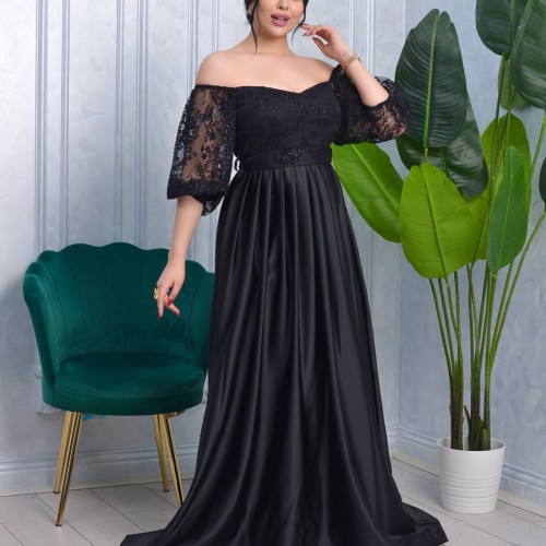 181037 TOPTAN SİYAH ABİYE toptan bayan giyim