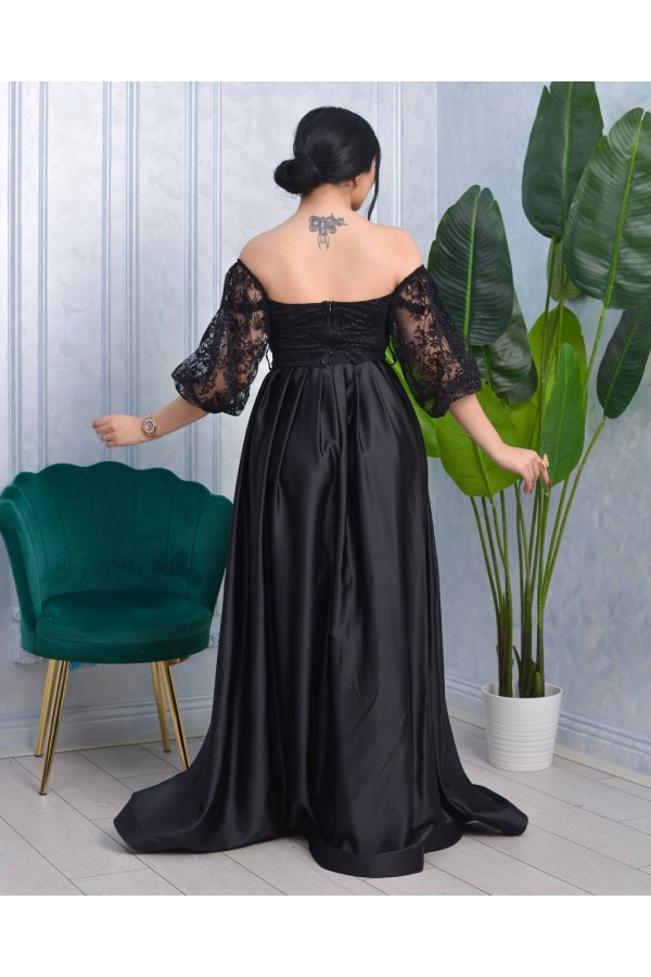 181037 чорний Вечірня сукня