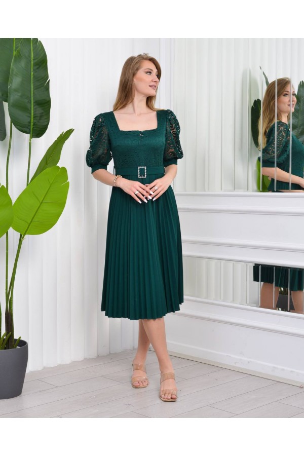181044 Изумрудно-зеленый Вечернее платье
