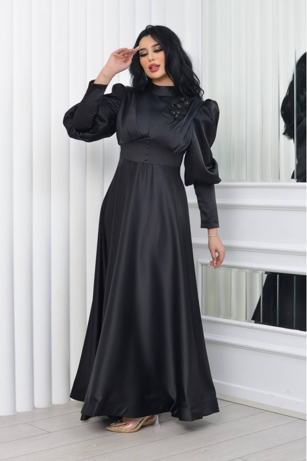 181047 أسود فستان المساء