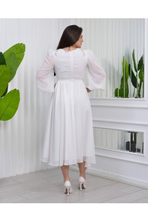 181050 أبيض فستان المساء