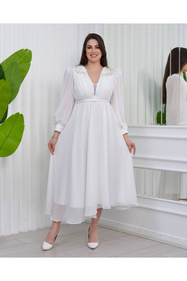 181050 білий Вечірня сукня