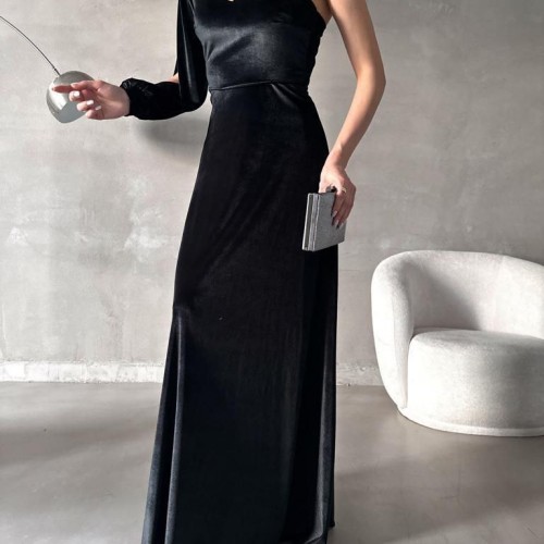 181052 TOPTAN SİYAH ABİYE toptan bayan giyim