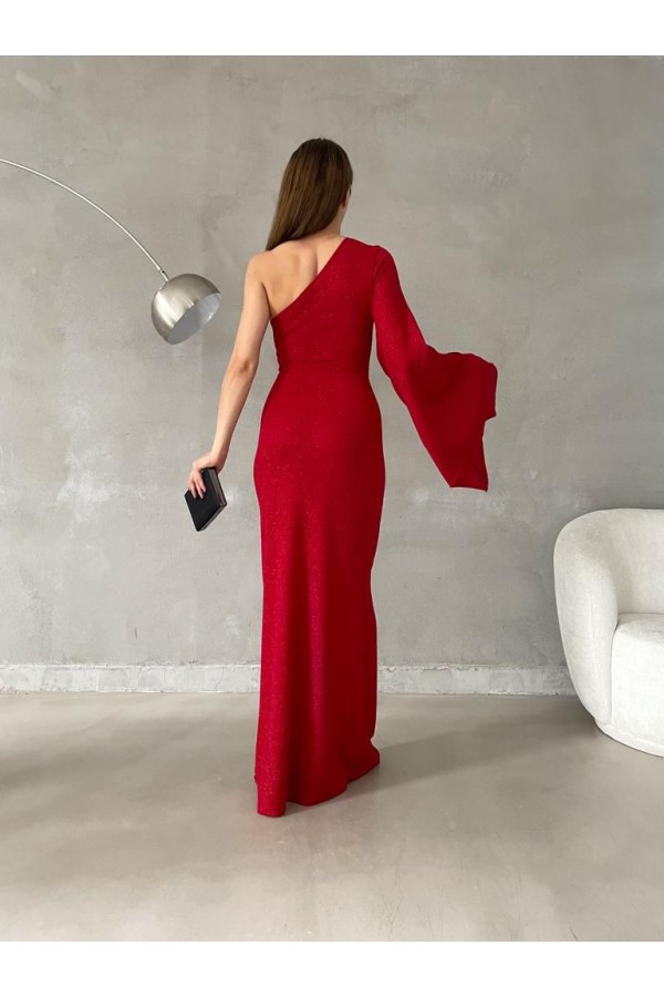 181071 أحمر فستان المساء