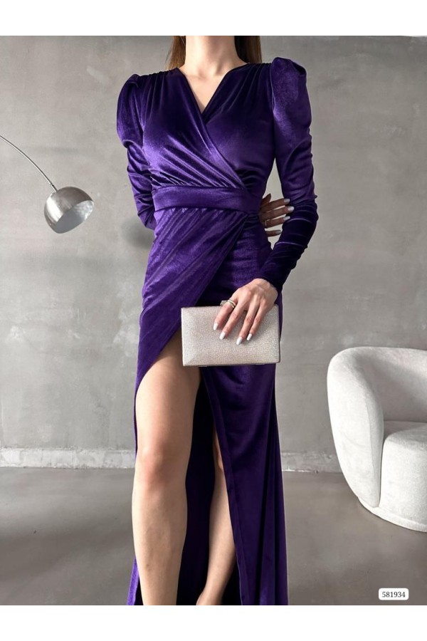 181097 фиолетовый Вечернее платье