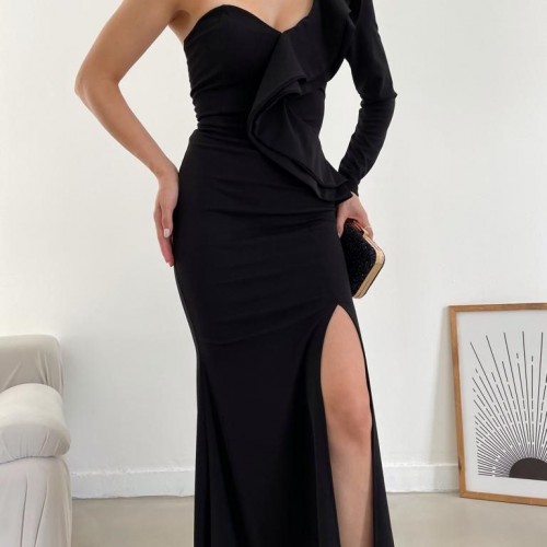 181104 TOPTAN SİYAH ABİYE toptan bayan giyim