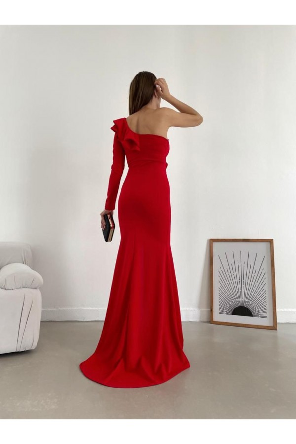 181106 red Evening dress