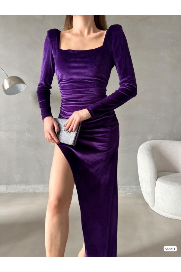 181110 фіолетовий Вечірня сукня