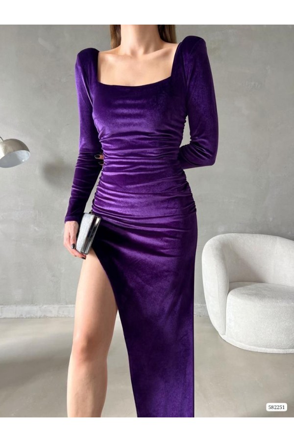 181110 фіолетовий Вечірня сукня