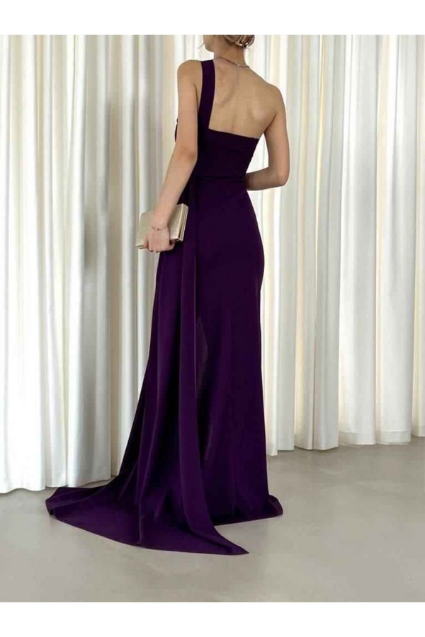 181121 purple Evening dress