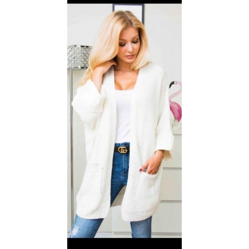 181391 white CARDIGAN
