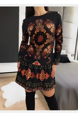 181733 patterned DRESS