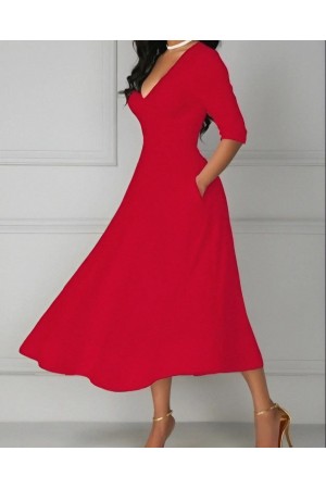 181921 أحمر فستان