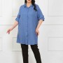182203 TOPTAN MAVİ TUNİK toptan bayan giyim