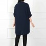 182221 TOPTAN LACİVERT TUNİK toptan bayan giyim