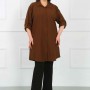 182225 TOPTAN KAHVE TUNİK toptan bayan giyim
