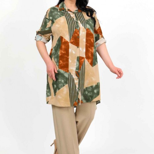 182235 TOPTAN DESENLİ TUNİK toptan bayan giyim