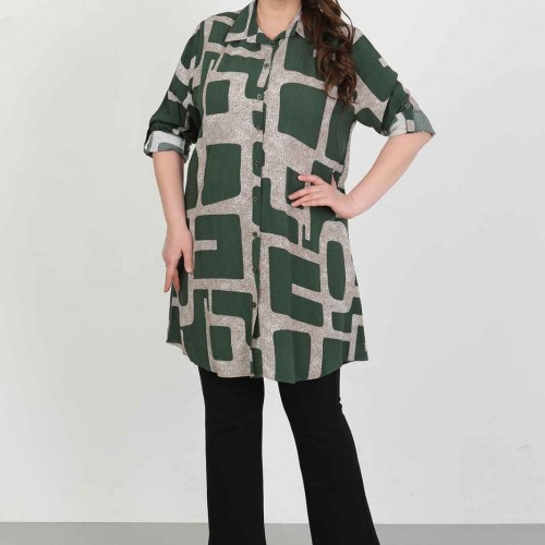 182236 TOPTAN DESENLİ TUNİK toptan bayan giyim