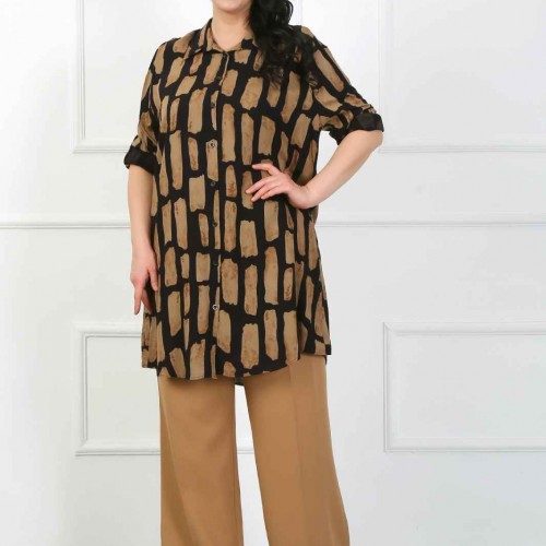 182257 TOPTAN DESENLİ TUNİK toptan bayan giyim