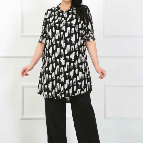 182259 TOPTAN DESENLİ TUNİK toptan bayan giyim