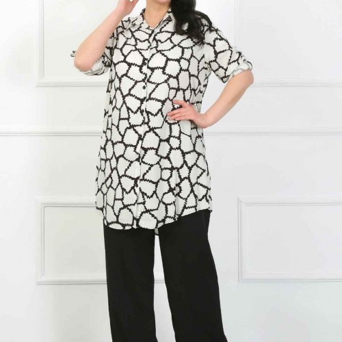 182261 TOPTAN DESENLİ TUNİK toptan bayan giyim