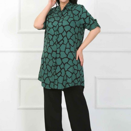 182266 TOPTAN DESENLİ TUNİK toptan bayan giyim