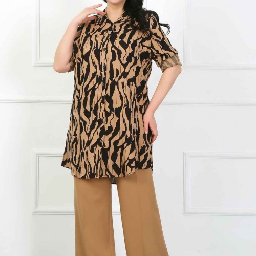 182268 TOPTAN DESENLİ TUNİK toptan bayan giyim