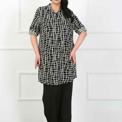 182269 TOPTAN DESENLİ TUNİK toptan bayan giyim