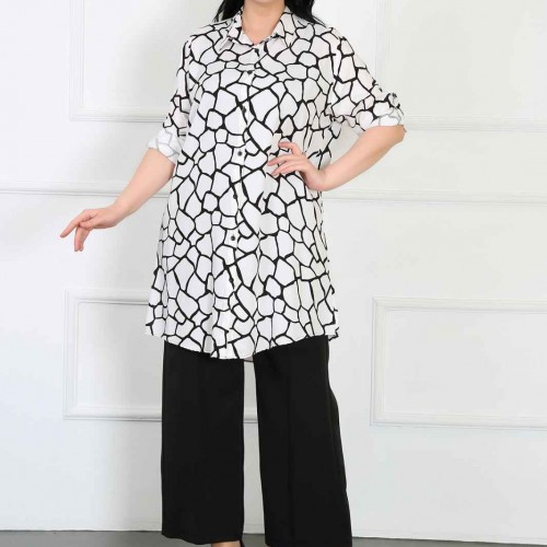 182276 TOPTAN DESENLİ TUNİK toptan bayan giyim