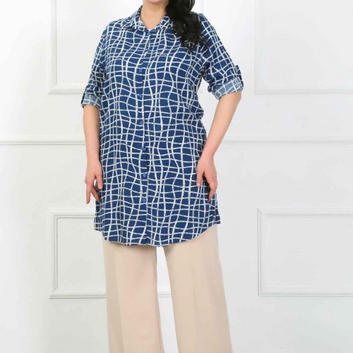 182278 TOPTAN DESENLİ TUNİK toptan bayan giyim