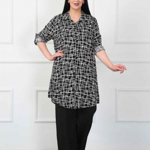 182281 TOPTAN DESENLİ TUNİK toptan bayan giyim