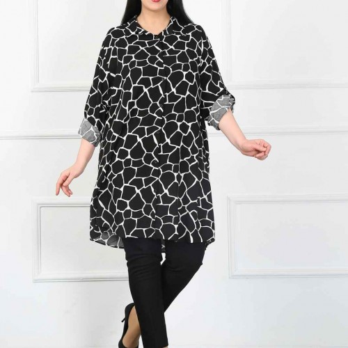 182284 TOPTAN DESENLİ TUNİK toptan bayan giyim