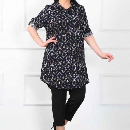 182285 TOPTAN DESENLİ TUNİK toptan bayan giyim