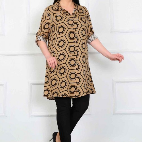 182286 TOPTAN DESENLİ TUNİK toptan bayan giyim