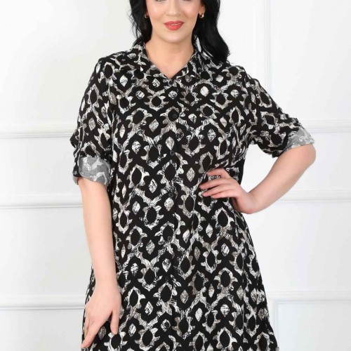 182289 TOPTAN DESENLİ TUNİK toptan bayan giyim