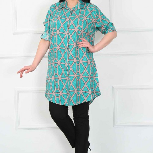 182295 TOPTAN DESENLİ TUNİK toptan bayan giyim