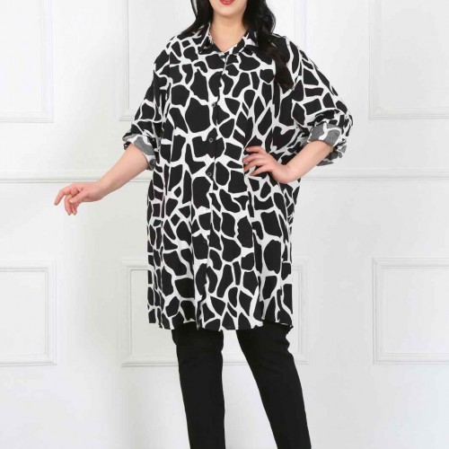 182300 TOPTAN DESENLİ TUNİK toptan bayan giyim