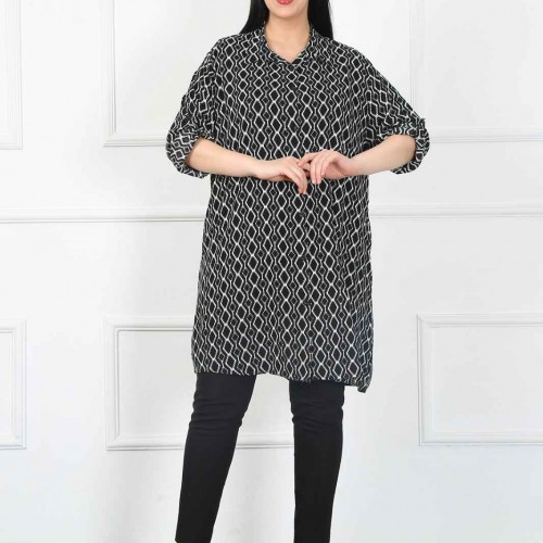 182302 TOPTAN DESENLİ TUNİK toptan bayan giyim