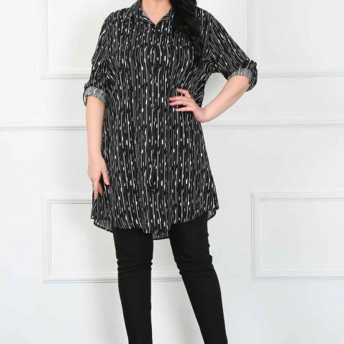 182308 TOPTAN DESENLİ TUNİK toptan bayan giyim