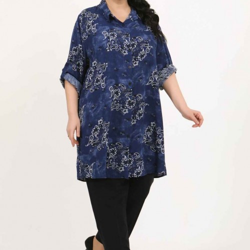 182331 patterned TUNIC toptan bayan giyim