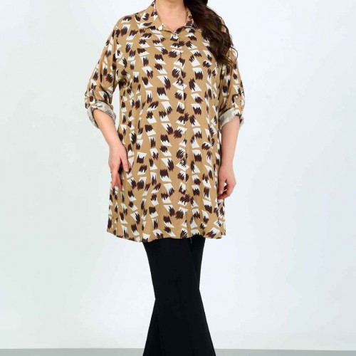 182335 patterned TUNIC toptan bayan giyim