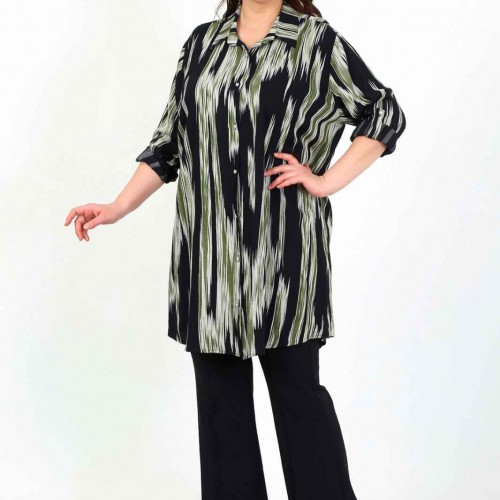182341 patterned TUNIC toptan bayan giyim