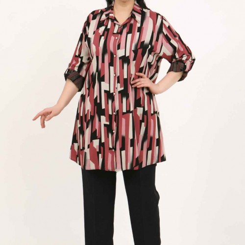 182350 patterned TUNIC toptan bayan giyim
