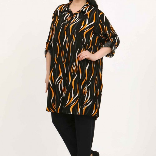 182352 patterned TUNIC toptan bayan giyim