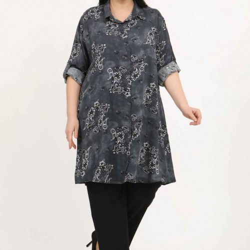 182355 TOPTAN DESENLİ TUNİK toptan bayan giyim