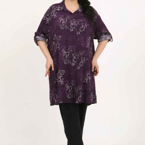 182356 patterned TUNIC toptan bayan giyim